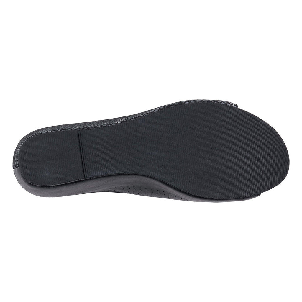 Women's Dacia Black Snake-skin Wedge Sandals Black view 8 (shoe) - wedge sandals, skin wedge sandals - shop at us.meeeshop