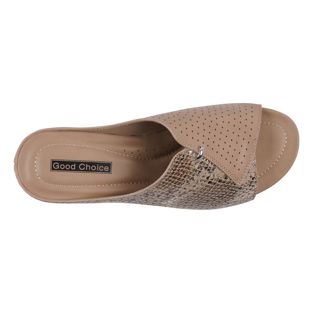 Women's Dacia Tan Snake-skin Wedge Sandals Tan view 7 (shoe) - wedge sandals, skin wedge sandals - shop at us.meeeshop