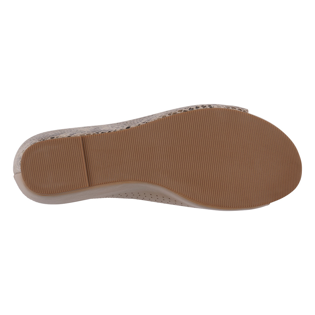 Women's Dacia Tan Snake-skin Wedge Sandals Tan view 8 (shoe) - wedge sandals, skin wedge sandals - shop at us.meeeshop