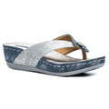 Women's Dafni Blue Wedge Sandals Blue (shoe) - daphne women's sandals, dafni sandals, women's dafni tho - shop at us.meeeshop