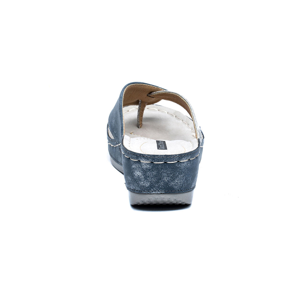 Women's Dafni Blue Wedge Sandals Blue view 3 (shoe) - daphne women's sandals, dafni sandals, women's da - shop at us.meeeshop