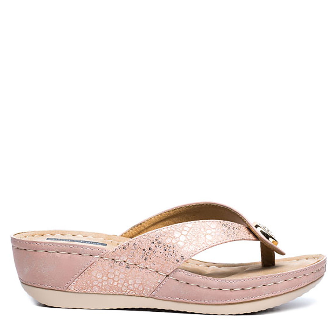 Women's Dafni Blush Wedge Sandals 7 view 3 (shoe) - daphne women's sandals, dafni sandals, women's dafn - shop at us.meeeshop