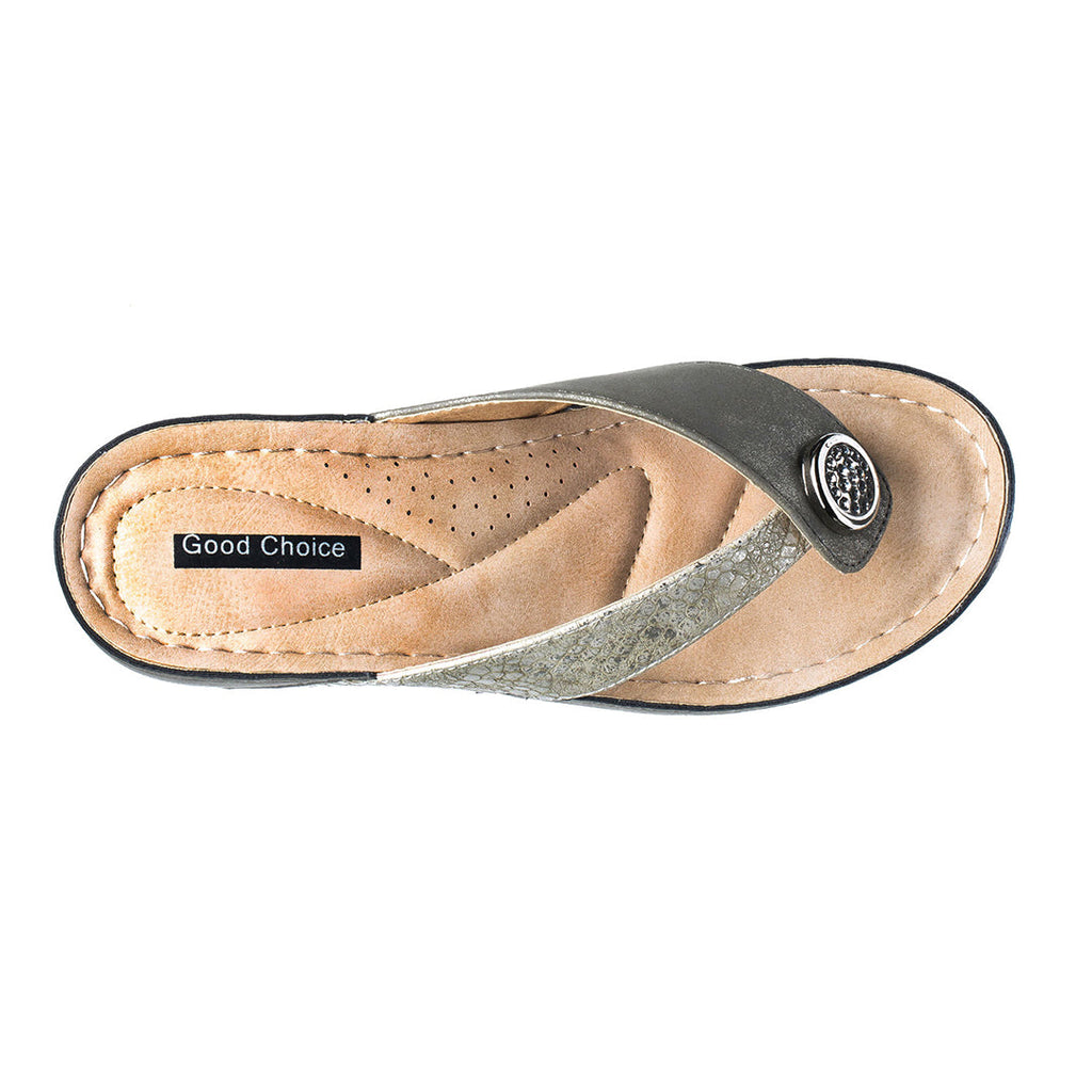 Women's Dafni Khaki Wedge Sandals Khaki view 2 (shoe) - daphne women's sandals, dafni sandals, women's  - shop at us.meeeshop