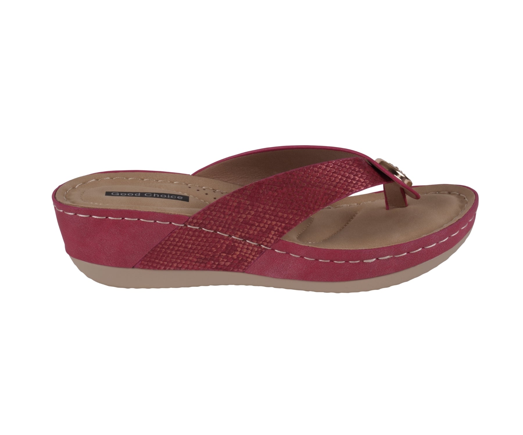 Women's Dafni Red Wedge Sandals Red view 2 (shoe) - daphne women's sandals, dafni sandals, women's dafn - shop at us.meeeshop
