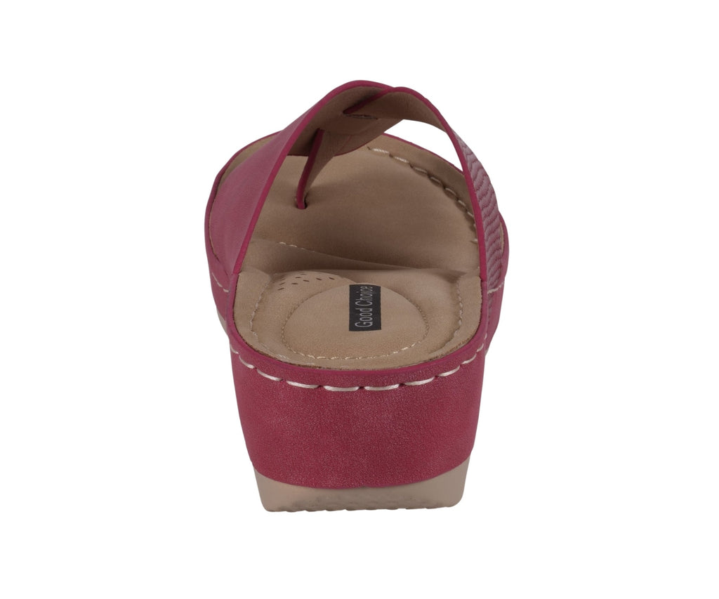 Women's Dafni Red Wedge Sandals Red view 4 (shoe) - daphne women's sandals, dafni sandals, women's dafn - shop at us.meeeshop