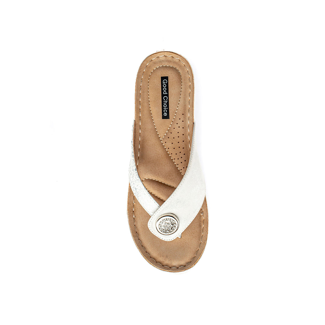 Women's Dafni White Wedge Sandals White view 3 (shoe) - daphne women's sandals, dafni sandals, women's  - shop at us.meeeshop