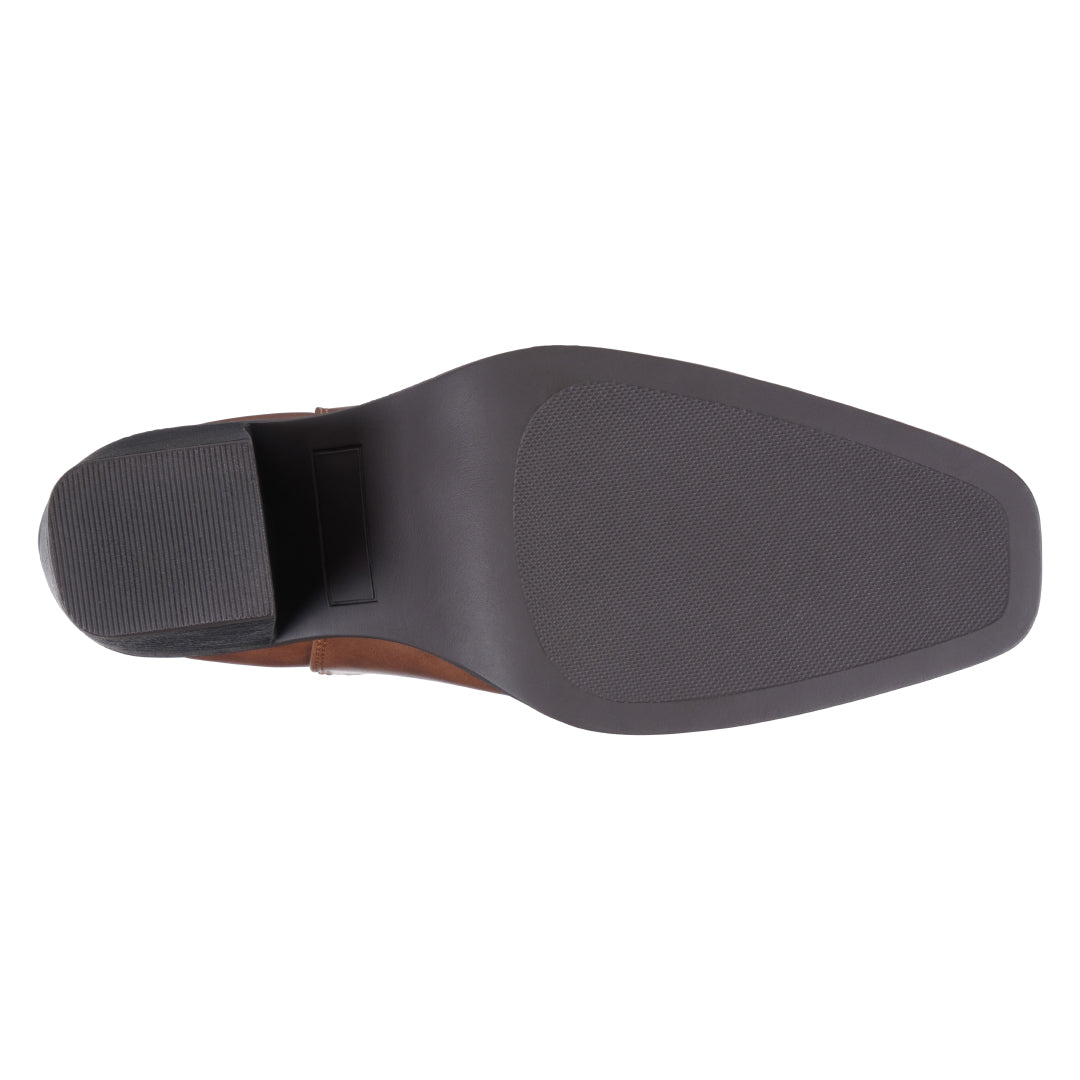 Women's Dawn Cognac Bootie Cognac view 5 (shoe) - women's dawn boots, women's dawn pointed toe heeled b - shop at us.meeeshop