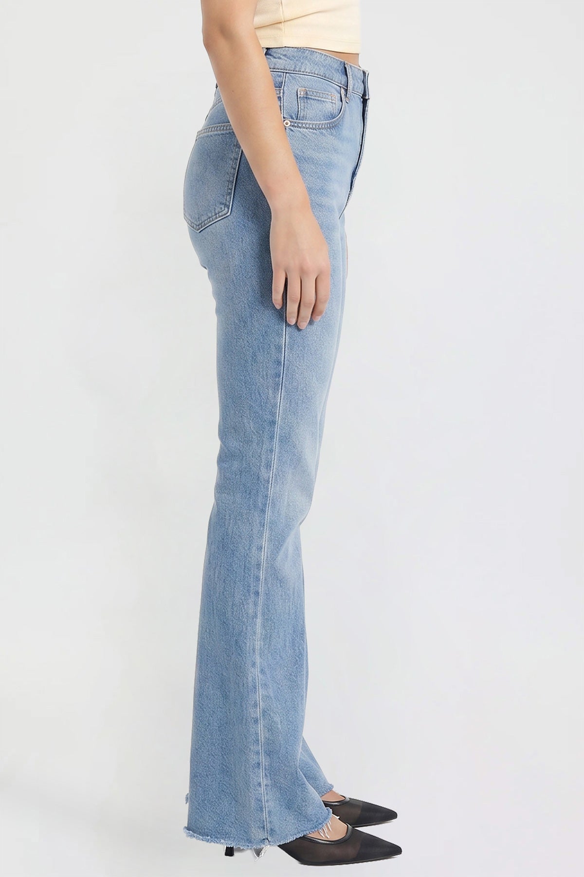 Women’s Double Yoke Bootcut Jeans in C Sky Blue view 3 - Women'S Double Jeans (bottom)