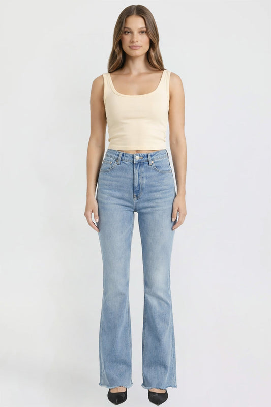 Women’s Double Yoke Bootcut Jeans in C Sky Blue - Women'S Double Jeans (bottom)