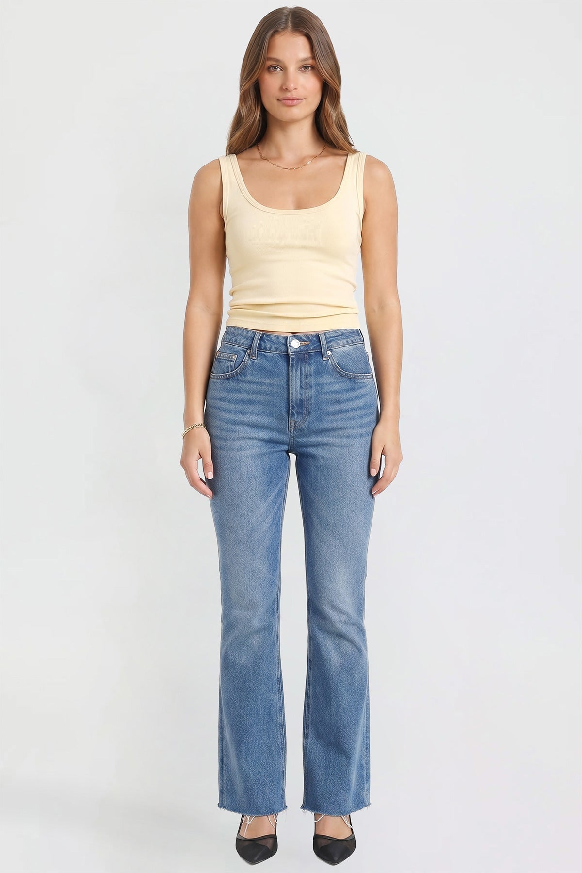Women’s Double Yoke Bootcut Jeans in M Medium Blue view 8 - Women'S Double Jeans (bottom)