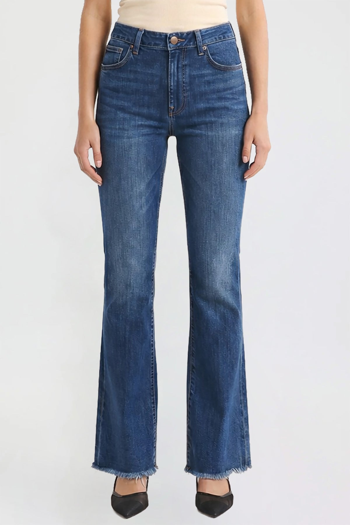 Women’s Double Yoke Bootcut Jeans in S Midnight Sky Blue view 16 - Women'S Double Jeans (bottom)