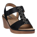 Women's Elissa Black Embellished Wedge Sandals Black (shoe) - women's elissa strappy sandals, sam edelm - shop at us.meeeshop