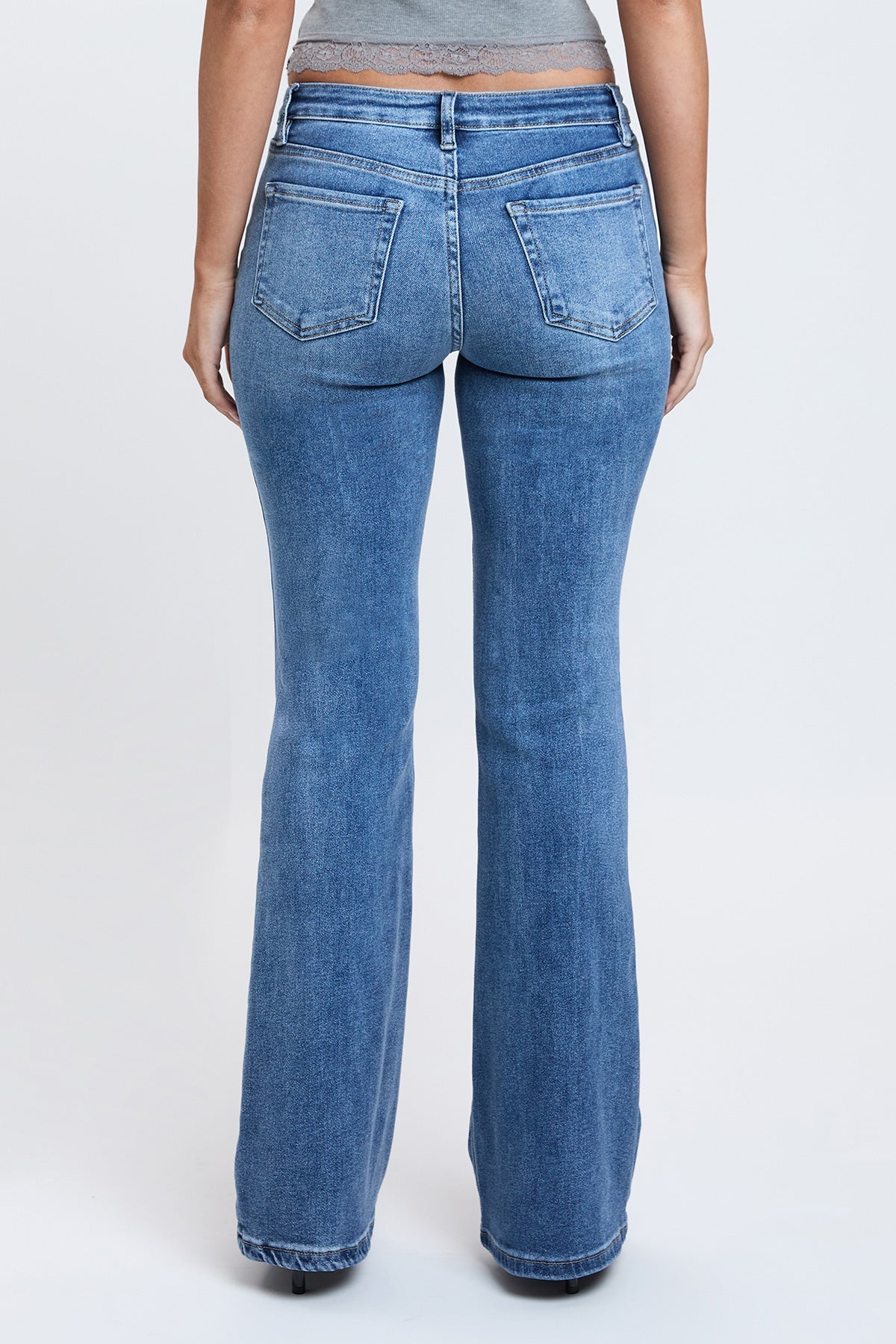 Women's Essential Flare Jeans in M Medium Blue view 4 - Women'S Essential Jeans (bottom)