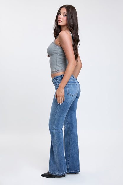Women's Essential Flare Jeans in M Medium Blue view 6 - Women'S Essential Jeans (bottom)