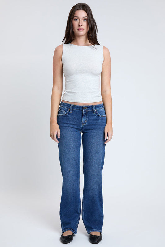 Women's Essential Straight Jeans in M Medium Blue - Women'S Essential Jeans (bottom)