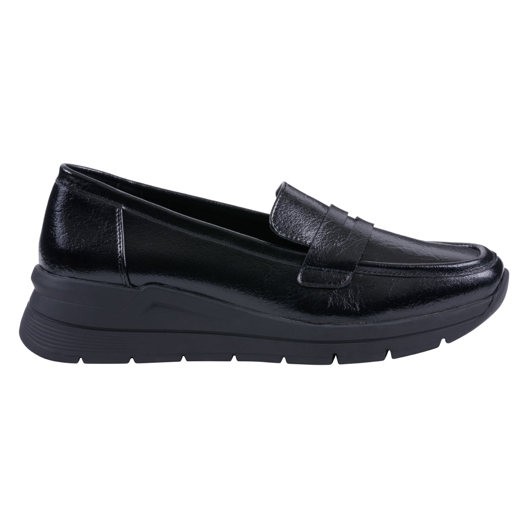 Women's Esther Black Loafers Black view 2 (piece) - womens leather loafers, womens leather loafers blac - shop at us.meeeshop