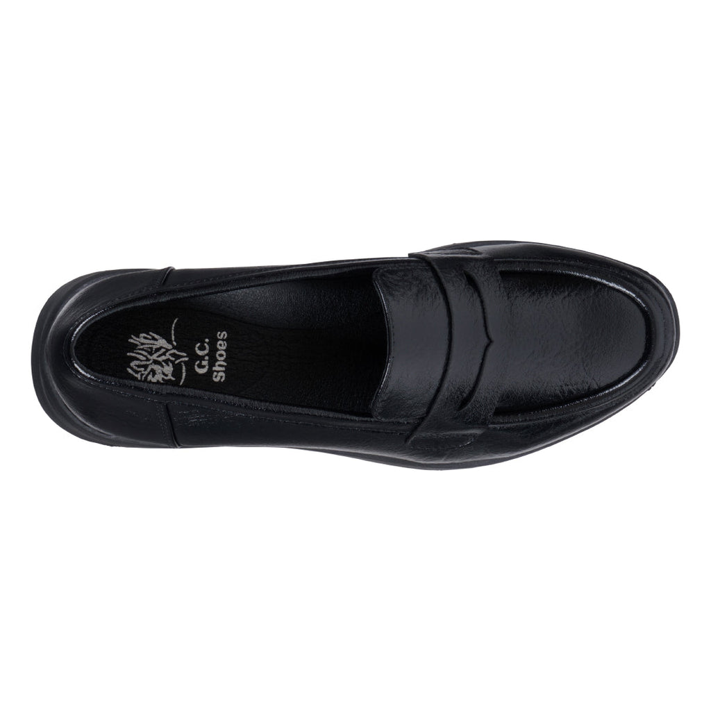 Women's Esther Black Loafers Black view 3 (piece) - womens leather loafers, womens leather loafers blac - shop at us.meeeshop