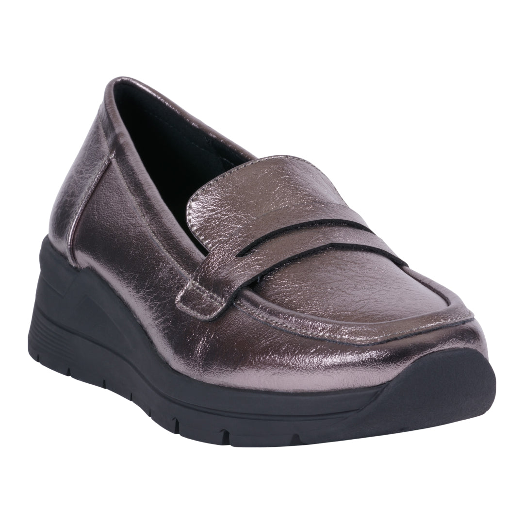 Women's Esther Pewter Loafers Pewter (piece) - womens leather loafers, womens leather loafers black, wo - shop at us.meeeshop