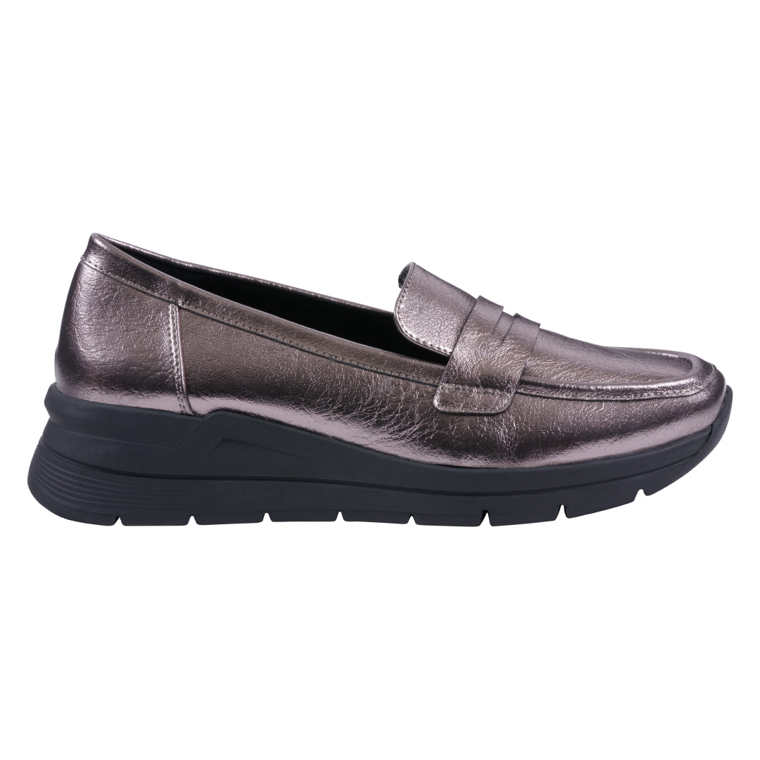 Women's Esther Pewter Loafers Pewter view 2 (piece) - womens leather loafers, womens leather loafers bl - shop at us.meeeshop