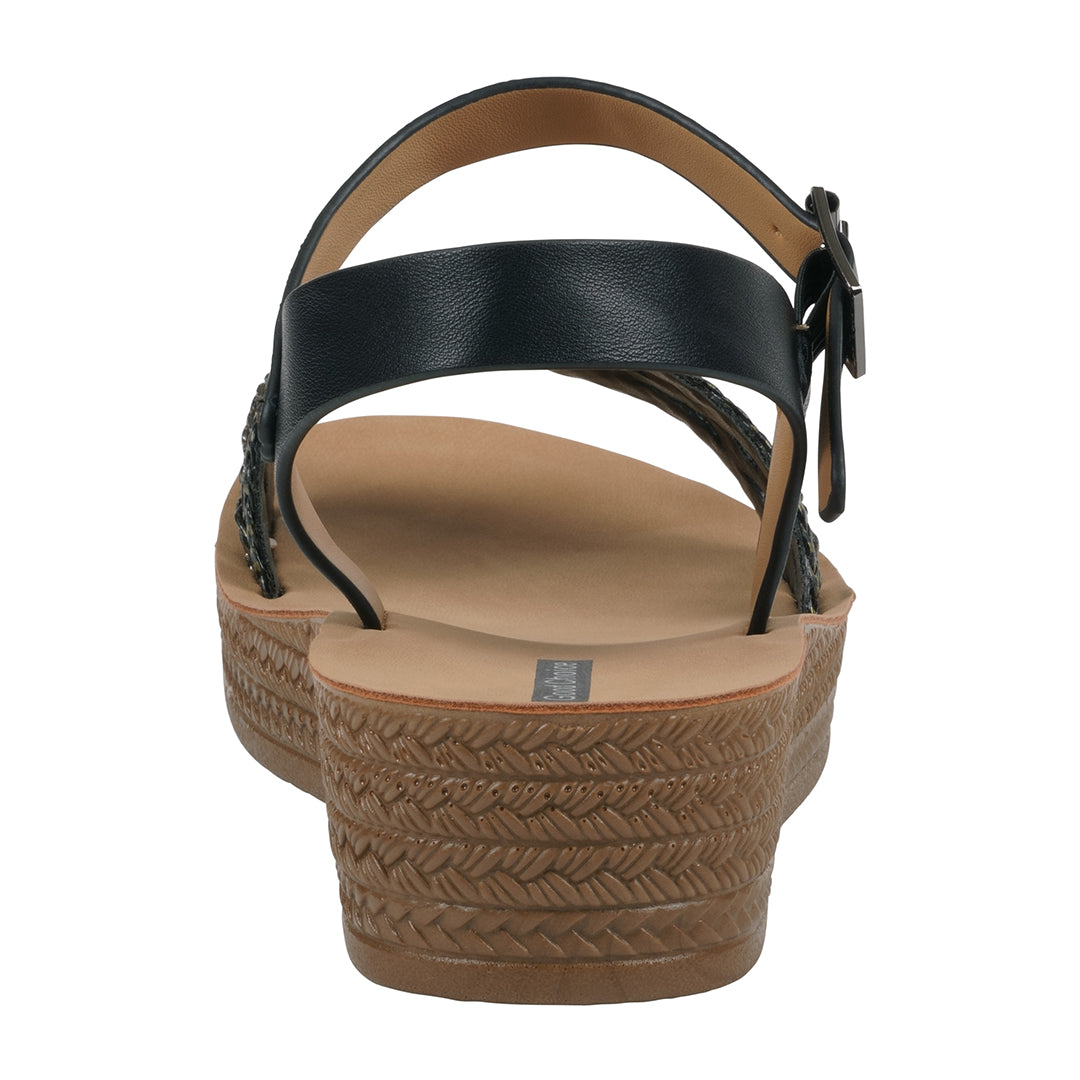 Women's Fay Black Embellished Cross Strap Sandals Black view 4 (shoe) - women's day sandals, women's da - shop at us.meeeshop