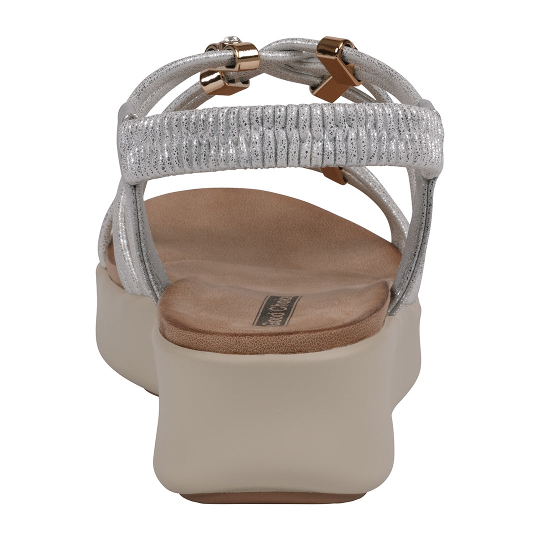 Women's Fran Silver Strappy Wedge Sandals Silver view 4 (shoe) - womens tan sandals, womens tan sandals - shop at us.meeeshop