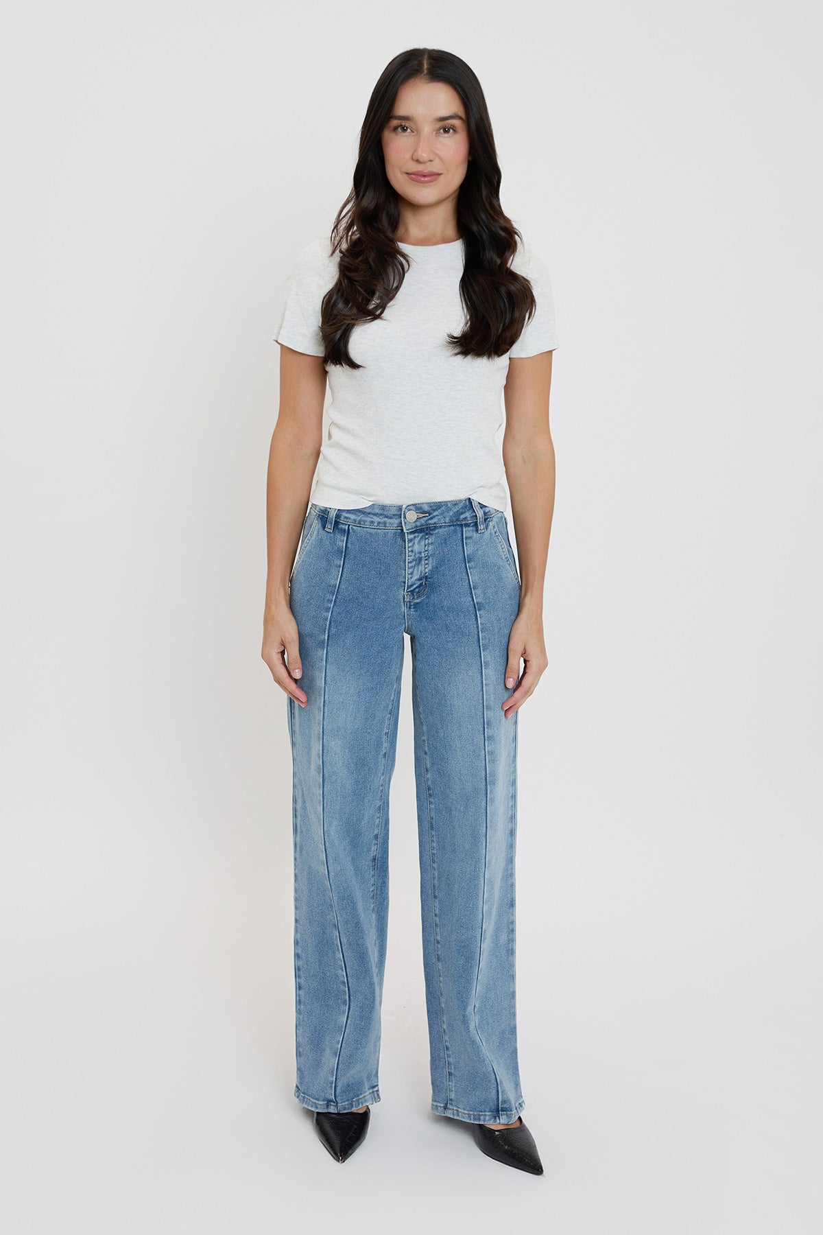 Women's Front Seam Wide Leg Jeans view 8 - Women'S Seam Jeans (bottom)