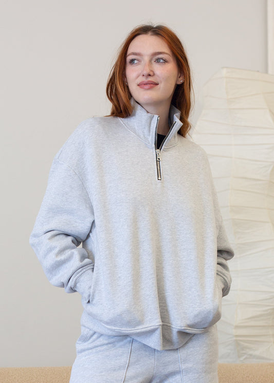 Women's Half Zip Sweatshirt in S view 2 - Women'S Half Sweatshirt (top)