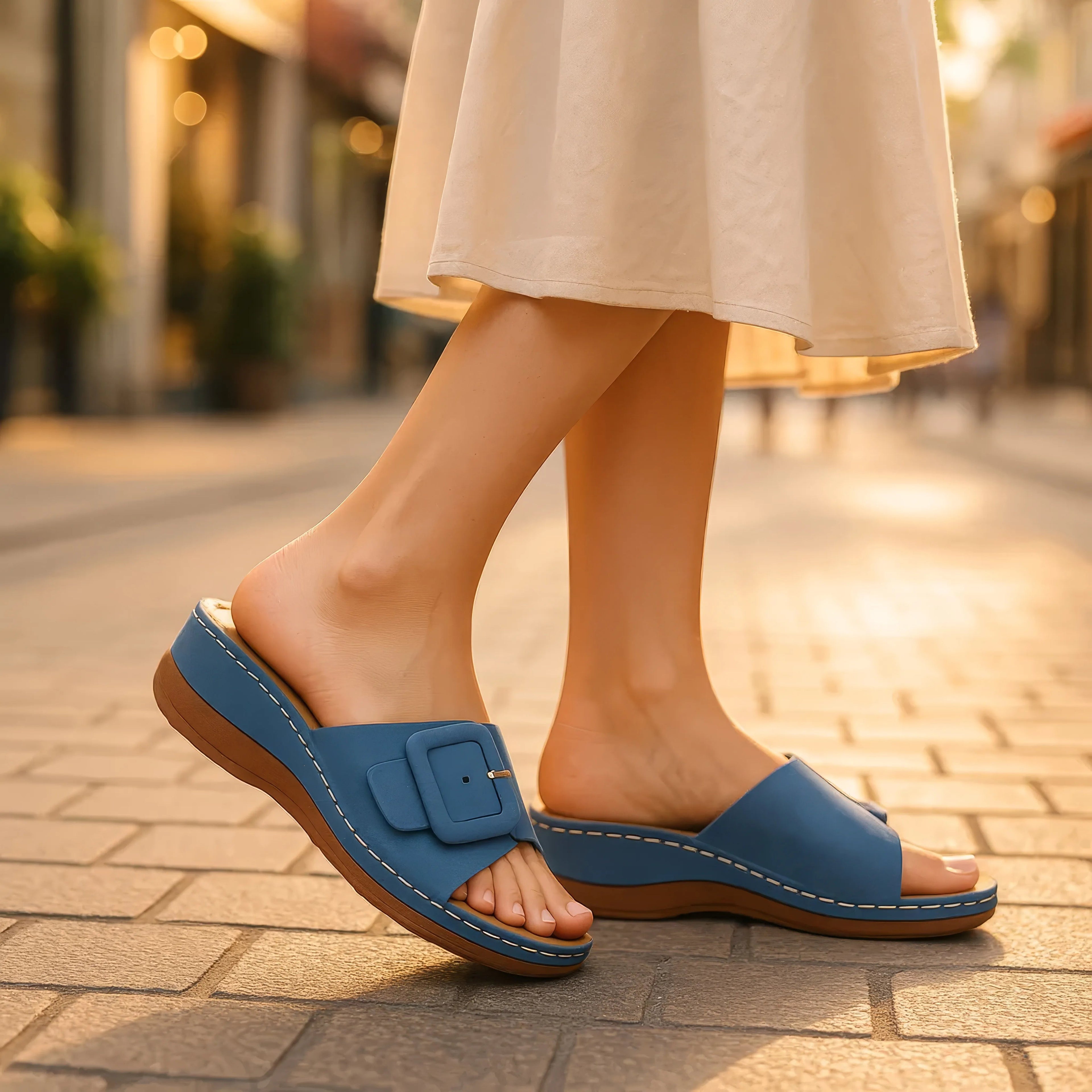 Women's Hamden Black Buckled Flat Sandals Black view 6 (shoe) - women's hamden slingback pumps, hamden  - shop at us.meeeshop