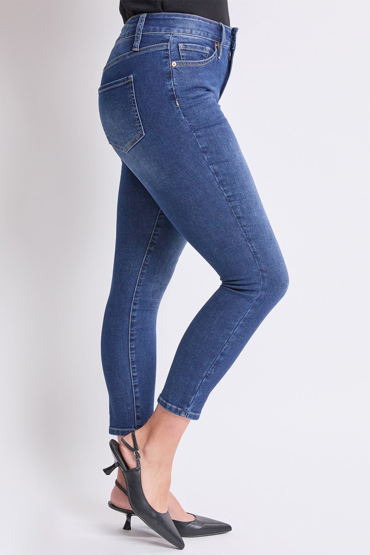 Women's High Rise Basic 5 Pocket Skinny Jeans in S Midnight Sky Blue view 9 - High-Waisted - Women High Jeans (bottom)