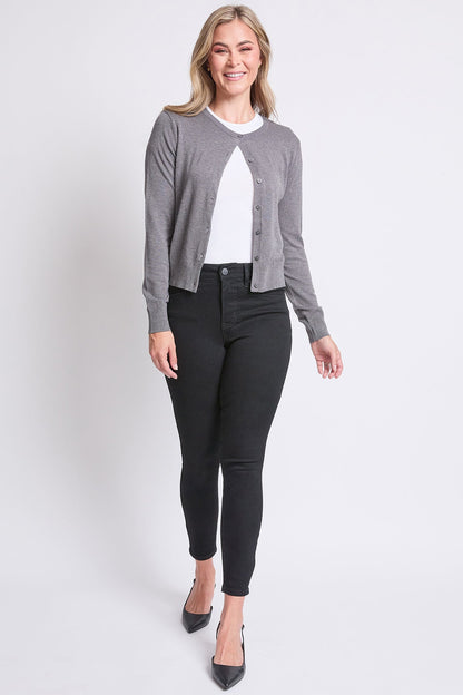 Women's High Rise Basic 5 Pocket Skinny Jeans in W Black - High-Waisted - Women High Jeans (bottom)