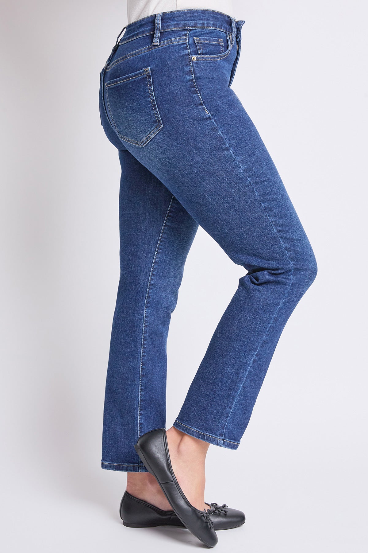 Women's High Rise Basic 5 Pocket Straight Jeans in S Midnight Sky Blue view 11 - High-Waisted - Women High Jeans