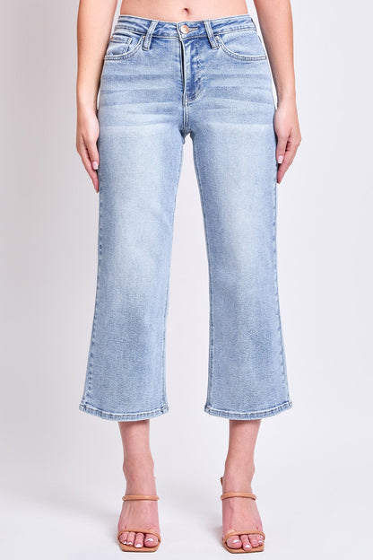 Women's High Rise Cropped Wide Leg in Y Washed Blue view 17 - High-Waisted - Womens High Leg Bikini (bottom)
