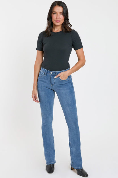 Women's High Rise Curve Confidence Bootcut Jeans in L Light Blue - High-Waisted - Women High Jeans (bottom)