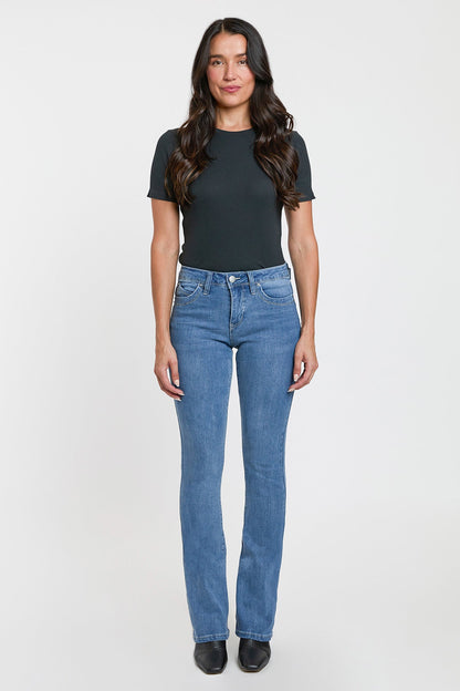 Women's High Rise Curve Confidence Bootcut Jeans in W Black view 11 - High-Waisted - Women High Jeans (bottom)