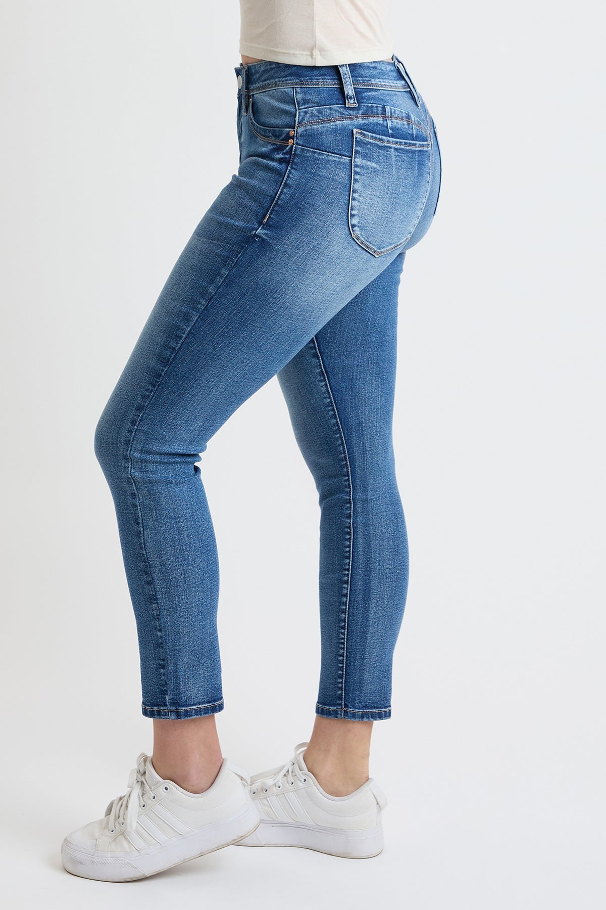 Women's High Rise Curve Confidence Skinny Jeans in M Medium Blue view 23 - High-Waisted - Women High Jeans (bottom)