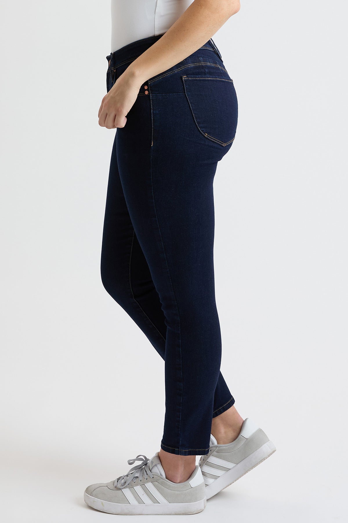 Women's High Rise Curve Confidence Skinny Jeans in S Midnight Sky Blue view 4 - High-Waisted - Women High Jeans