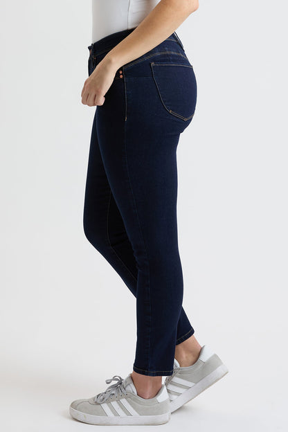 Women's High Rise Curve Confidence Skinny Jeans in S Midnight Sky Blue view 4 - High-Waisted - Women High Jeans