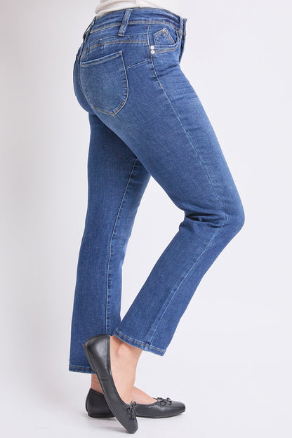 Women's High Rise Curve Confidence Straight Jeans in M Medium Blue view 3 - High-Waisted - Women High Jeans (bottom)