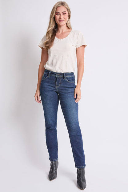 Women's High Rise Curve Confidence Straight Jeans in M Medium Blue view 7 - High-Waisted - Women High Jeans (bottom)