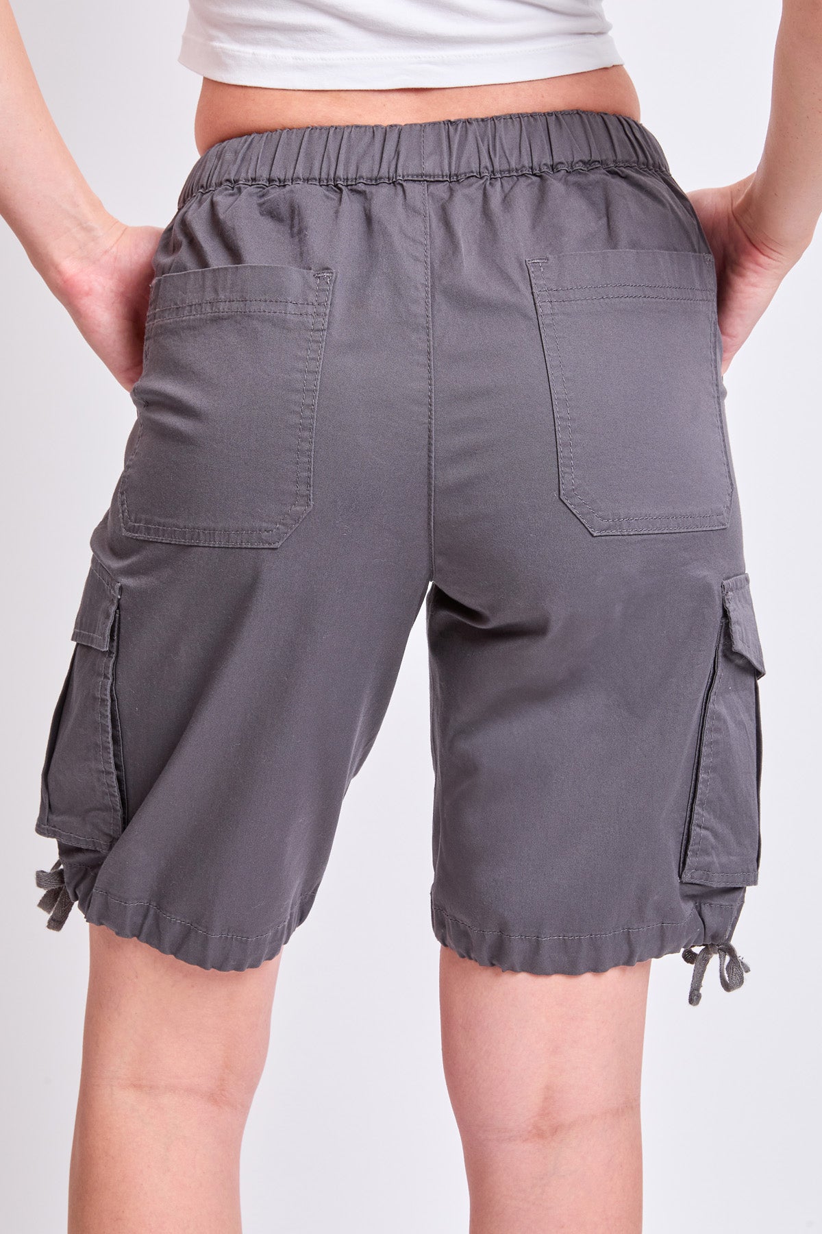 Women's High Rise Long Cargo Shorts view 11 - High-Waisted - Women'S High Shorts (bottom)
