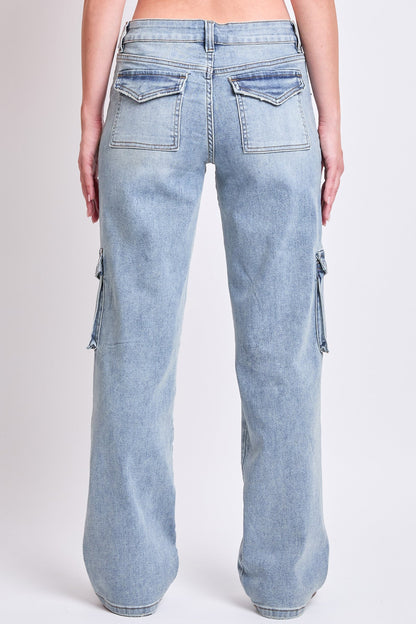 Women's High Rise Skater Cargo Jeans in RT Tinted Olympic Blue view 11 - High-Waisted - Women High Jeans (bottom)