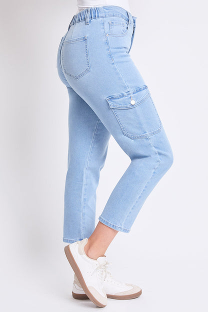 Women's High Rise Slim Straight Cargo Jeans view 11 - High-Waisted - Women High Jeans (bottom)