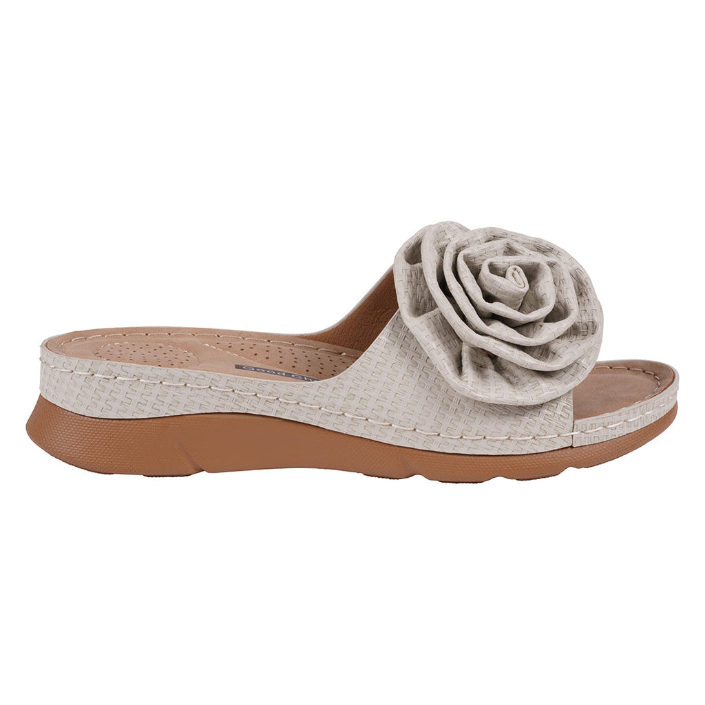 Women's Honey Grey Flat Comfort Sandals Grey view 2 (shoe) - comfort sandals, flat comfort sandals - shop at us.meeeshop