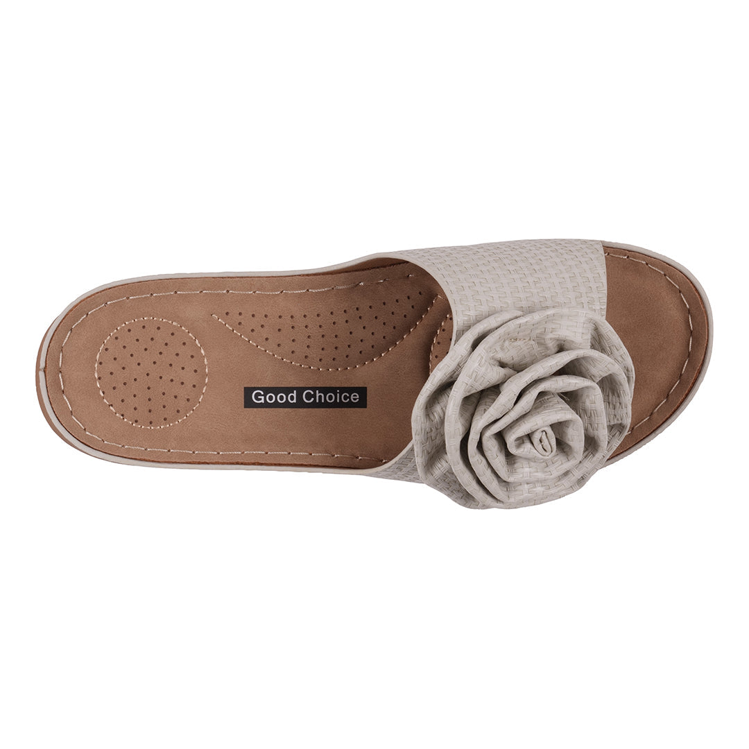Women's Honey Grey Flat Comfort Sandals Grey view 3 (shoe) - comfort sandals, flat comfort sandals - shop at us.meeeshop