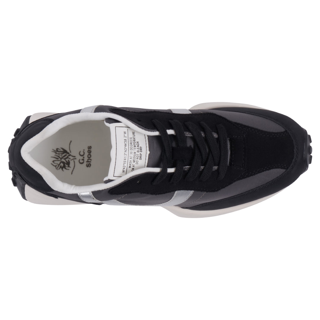 Women's Howell Black Lace-up Sneakers Black view 3 (shoe) - women's howell court sneakers, women's howe - shop at us.meeeshop