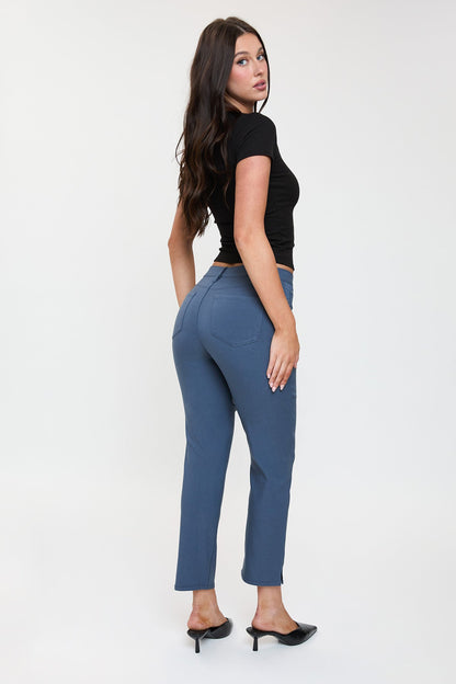 Women's Hyperstretch Cropped Straight Pants in Black view 5 - Comfort Stretch (bottom)