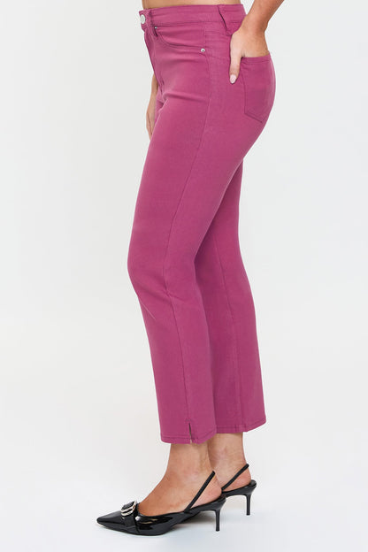 Women's Hyperstretch Cropped Straight Pants in Dark Berry view 20 - Comfort Stretch (bottom)