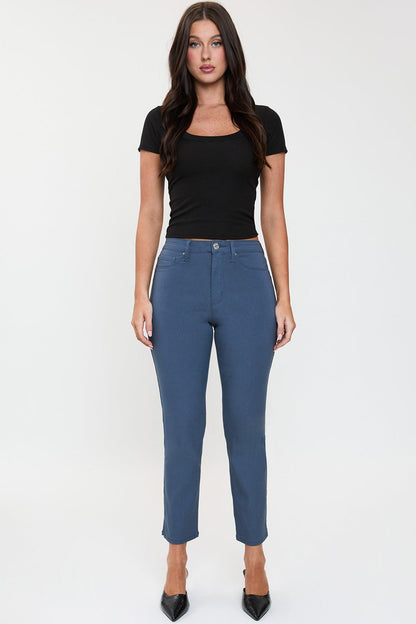Women's Hyperstretch Cropped Straight Pants in Indigo - Comfort Stretch (bottom)