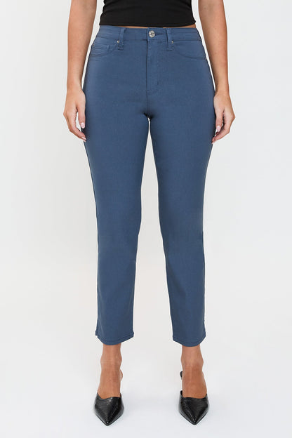Women's Hyperstretch Cropped Straight Pants in Indigo view 2 - Comfort Stretch (bottom)