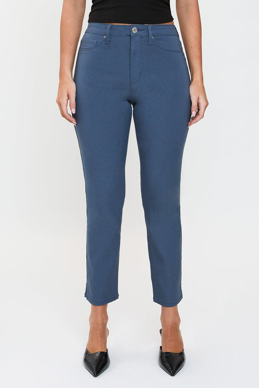 Women's Hyperstretch Cropped Straight Pants in Indigo view 2 - Comfort Stretch (bottom)